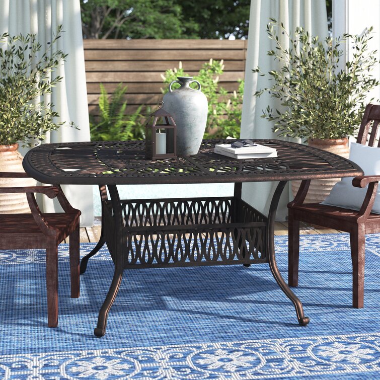 Square wood outdoor online dining table